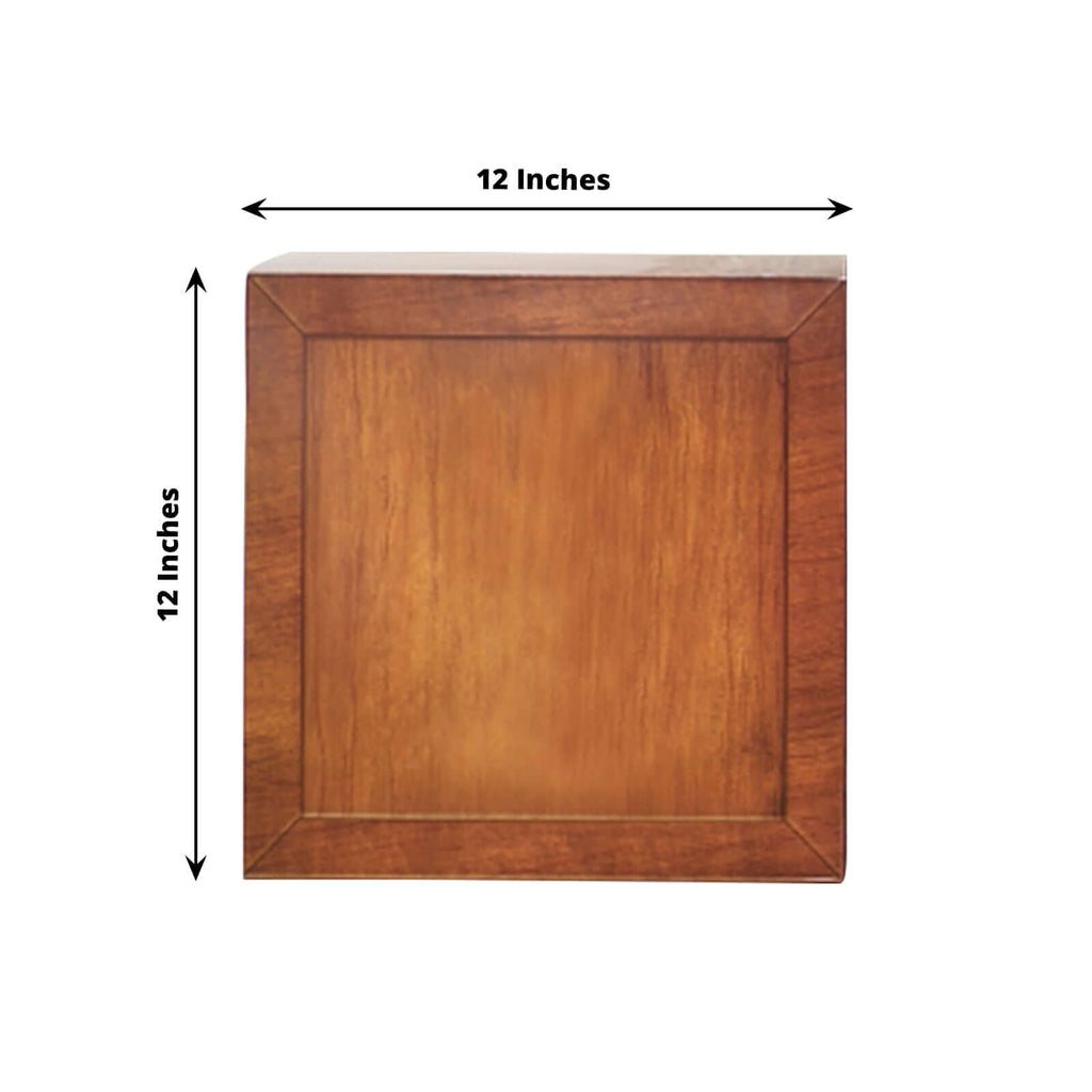 4 Pack Wood Grain Brown Boho Design DIY Prop Balloon Boxes, Gender Neutral Baby Shower Party Decorations