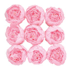 10-Pack Artificial Peony Flower Heads Pink - Versatile Faux Craft Flowers for DIY Event Styling Scrapbooking & Floral Arrangements 3"