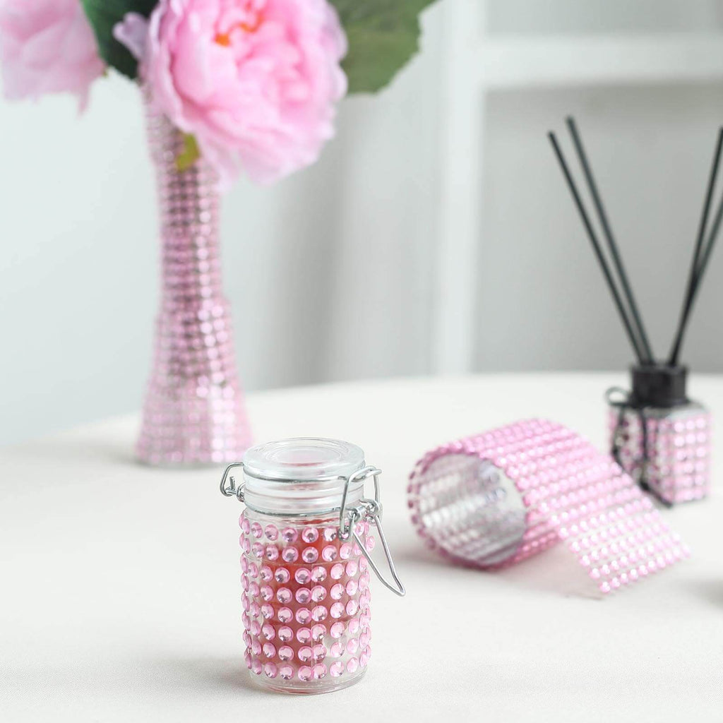 21â€x11â€ Blush Self Adhesive Rhinestone Diamond Sticker Wrap Sheets, DIY Craft Gem Stickers