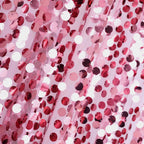 8ftx8ft Pink Big Payette Sequin Event Curtain Drapes, Backdrop Event Panel