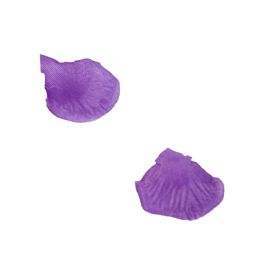 500-Pack Rose Petals Round Design Purple Silk Confetti - Decorative Scatters for Tables and Floors