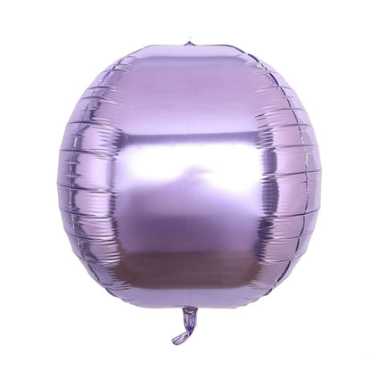 2 Pack 18" 4D Lavender Lilac Sphere Mylar Foil Helium or Air Balloons