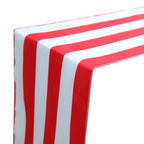 Satin 12"x108" Table Runner Red/White Stripe - Classic Striped Design