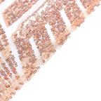 Sequin 90"x132" Rectangle Tablecloth Rose Gold - Seamless Diamond Table Cover
