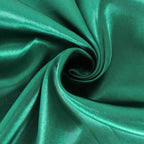 Satin 132" Round Tablecloth Hunter Emerald Green - Stylish Seamless Table Cover