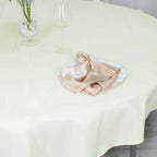 Premium Polyester 70" Round Tablecloth Ivory - Stain and Wrinkle-Resistant 220GSM Table Cover