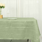 Taffeta 60"x102" Rectangle Tablecloth Sage Green - Accordion Crinkle Table Cover