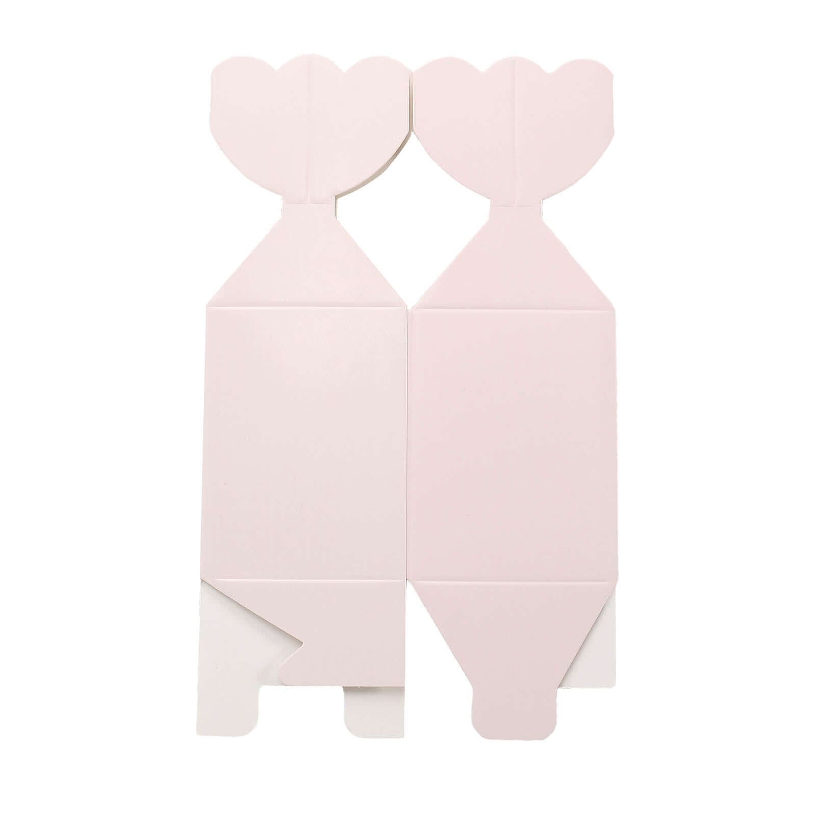 25 Pack Blush Floral Top Satin Ribbon Party Favor Candy Gift Boxes