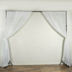 2 Pack White Sheer Chiffon Event Curtain Drapes, Durable Flame Resistant Organza Backdrop Event Panels With Rod Pockets - 10ftx10ft