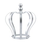 Metal Royal Crown Cake Topper Silver - Sophisticated Wedding Cake Centerpiece Decor for Themed Events 9"