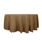 Polyester 108" Round Tablecloth Taupe - Wrinkle-Resistant Table Cover