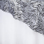 Taffeta 90"x90" Table Overlay Black and White - Tiger Print Table Topper for Jungle Theme