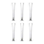 6-Pack Glass Trumpet Vases Clear - Durable Design for Chic Event Displays 24"