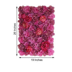 13 Sq ft. Violet Purple UV Protected Assorted Flower Wall Mat Backdrop - 4 Artificial Panels