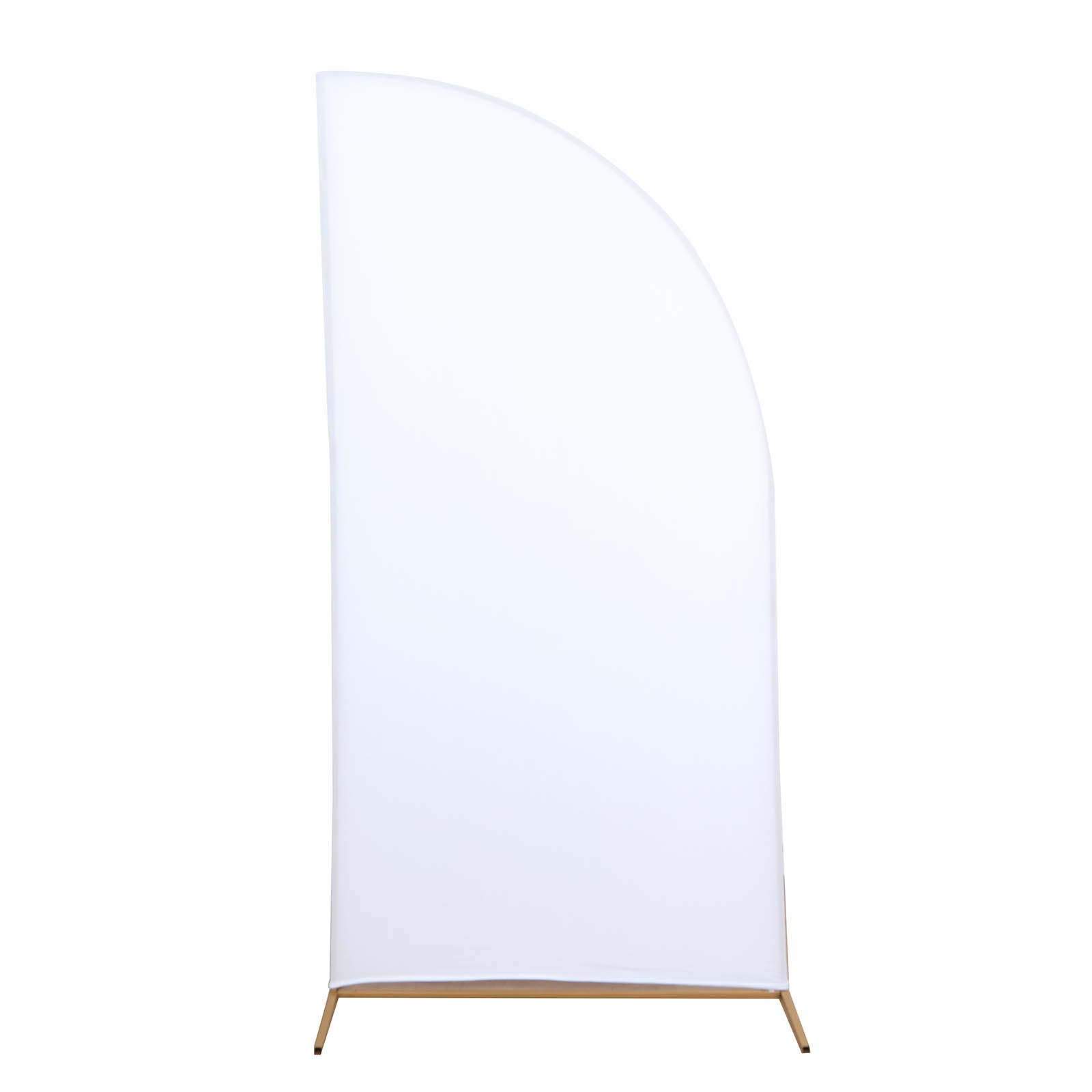 7ft Matte White Spandex Half Moon Chiara Backdrop Stand Cover, Custom Fitted Wedding Arch Cover
