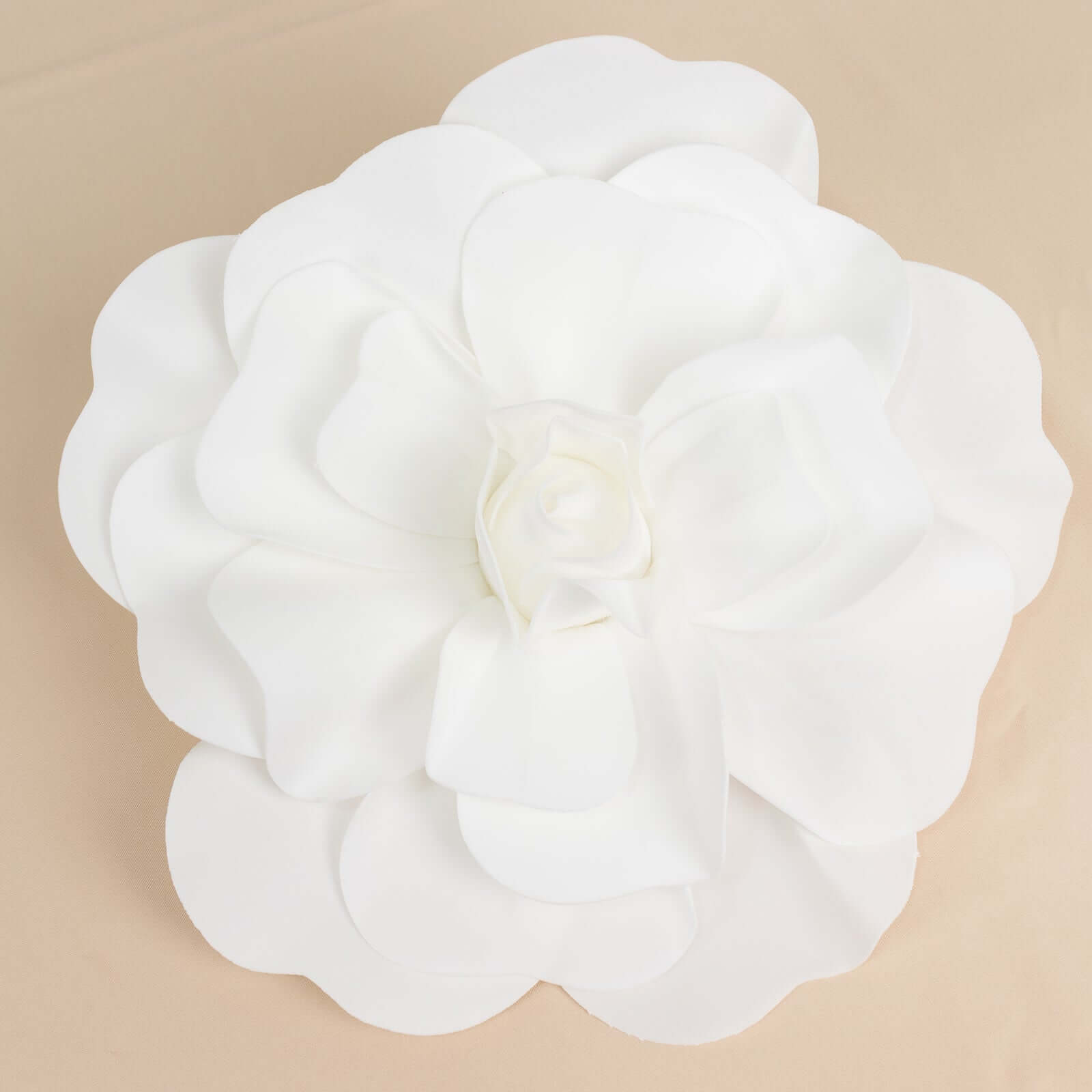 4 Pack 16" Large White Real Touch Artificial Foam DIY Craft Roses