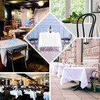 100% Cotton 54"x54" Square Tablecloth White Linen - Sophisticated, Soft & Breathable Fabric Table Cover