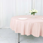 Polyester 90" Round Tablecloth Blush - Stain & Wrinkle-Resistant Table Cover
