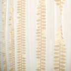 Taffeta Ribbon Sash with 4" Leaf Petal Design Champagne 50ft - Sophisticated Artificial Fabric Garland
