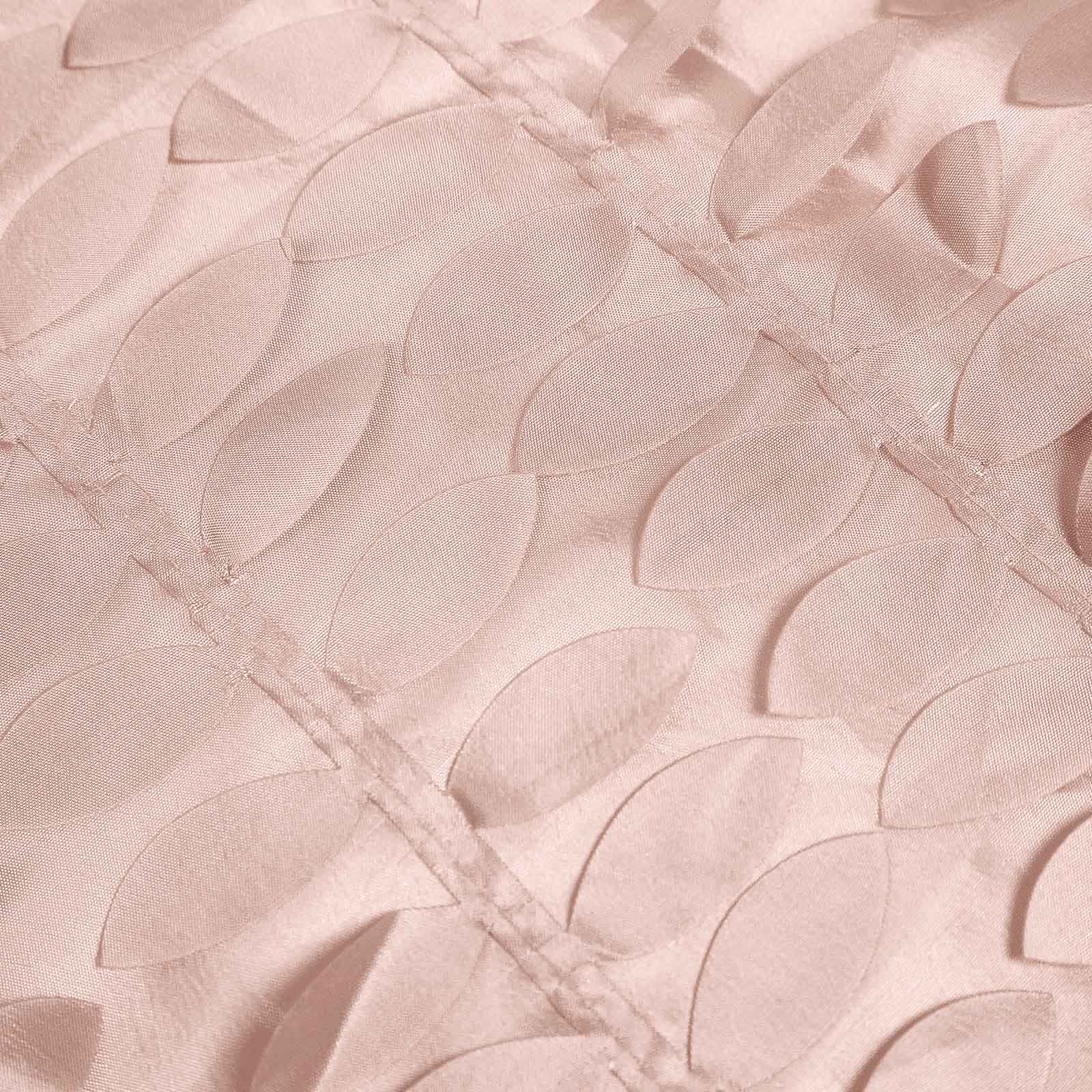 Taffeta 54"x54" Square Tablecloth Dusty Rose 3D Leaf Petal Table Cover