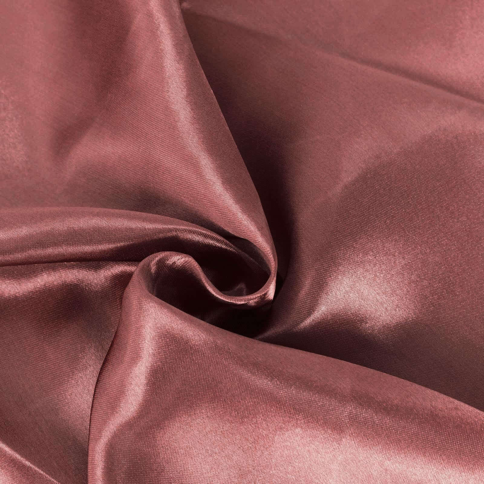 Satin 108" Round Tablecloth Cinnamon Rose - Smooth and Lustrous Table Cover