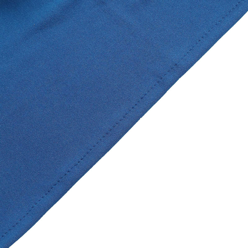 5 Pack Stretch Spandex Chair Sashes Royal Blue - Reusable Chair Bands with Silver Diamond Ring Slide Buckle 5"x14"