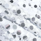 Sequin 72"x72" Table Overlay Square Tablecloth White - Big Payette Design for Classy Celebrations