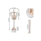 Metal Crown Pillar Candle Holder Stand Gold - Votive Holder Centerpiece 25"