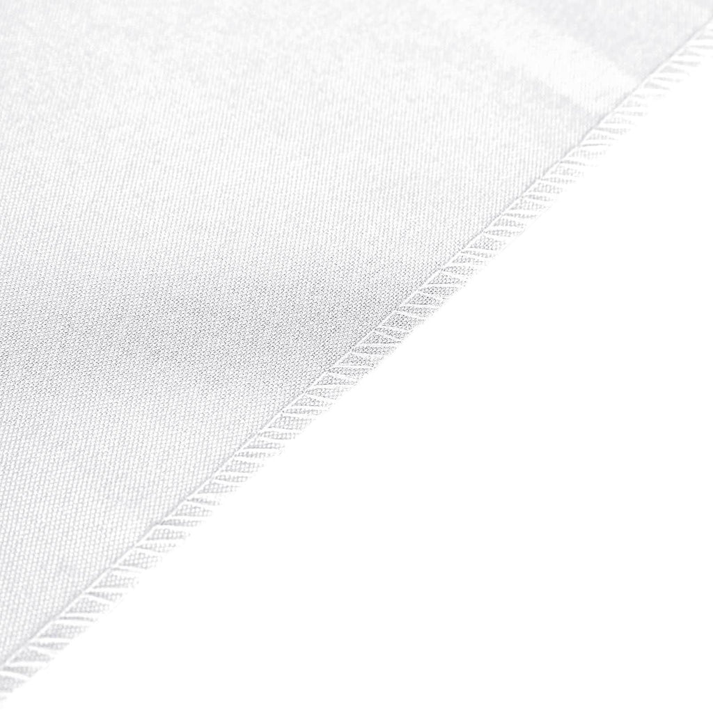 Polyester 12"x108" Table Runner White - Durable & Wrinkle-Resistant Table Decor for All Occasions