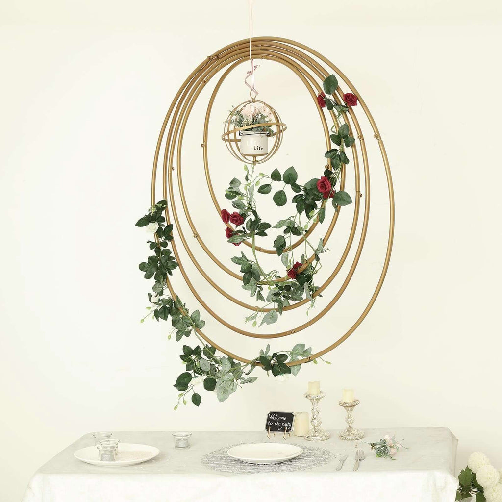 36" Gold Heavy Duty Metal Hoop Wreath, Floral Hoop