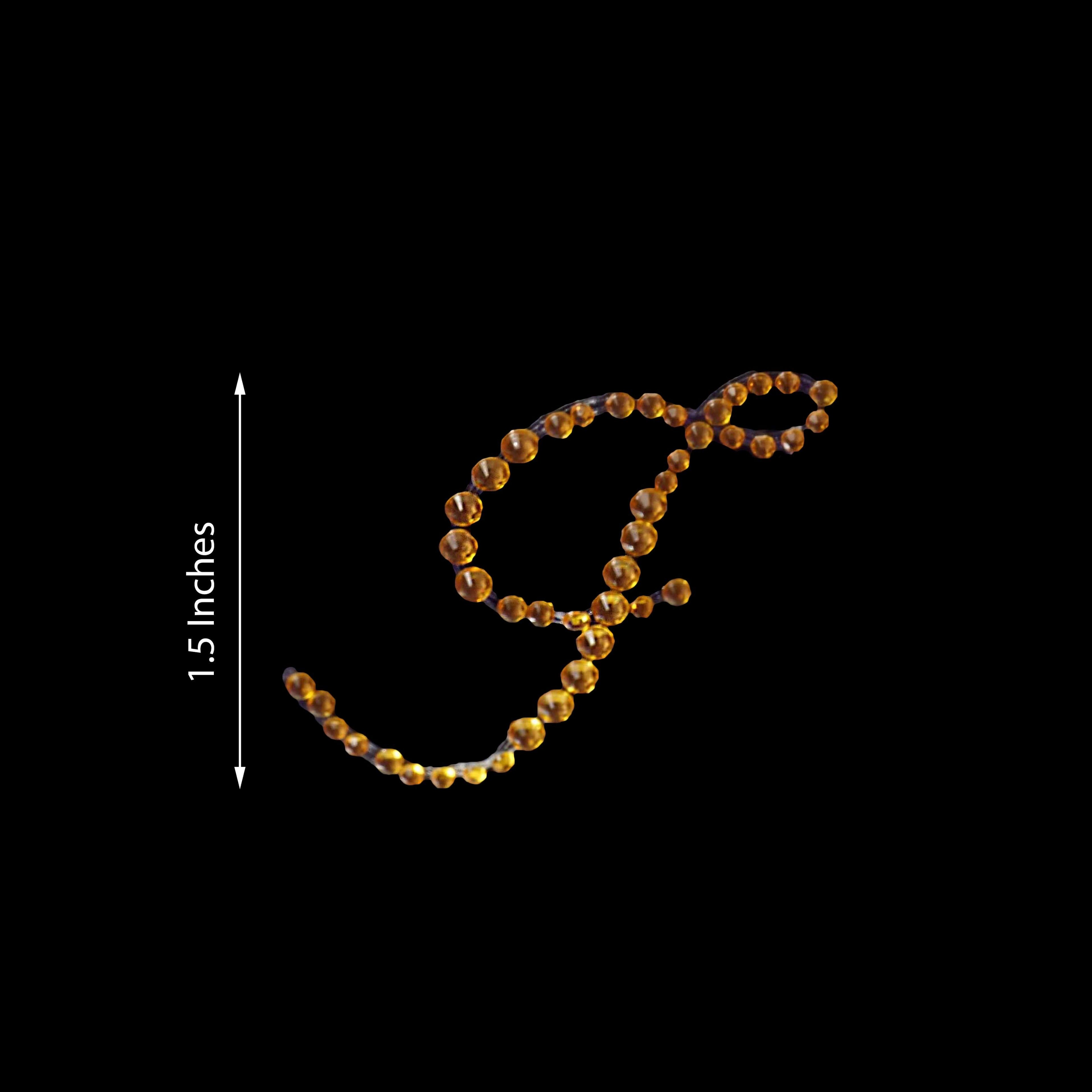 12 Pack 1.5" Gold Rhinestone Monogram Letter Jewel Sticker Self Adhesive DIY Diamond Decor - J