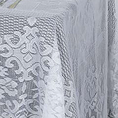 Lace 60"x126" Rectangular Oblong Tablecloth White - Premium Finish for Sophisticated Occasions