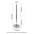 3 Pcs Gold Metal Chandelier Lamp Stand Poles and Base, Decorative Lamp Frame Accessories