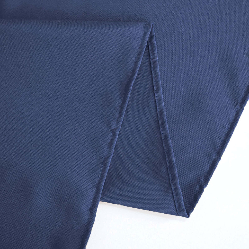 Premium Polyester 54"x54" Table Overlay Square Tablecloth Navy Blue - Stain and Wrinkle-Resistant 220GSM Table Topper