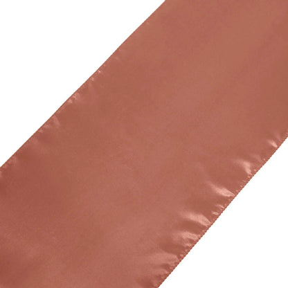 Satin 12"x108" Table Runner Terracotta (Rust) - Stylish Table Linen