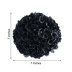 4 Pack 7" Black Artificial Silk Hydrangea Kissing Flower Balls