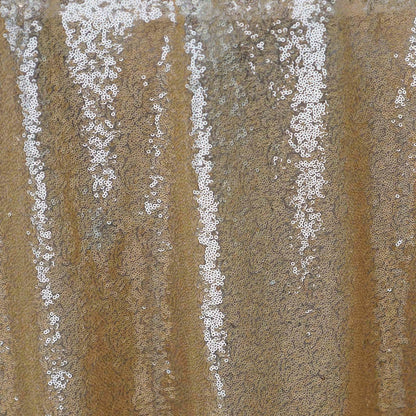 Sequin 60"x126" Rectangle Tablecloth Champagne - Glittering Finish Table Cover