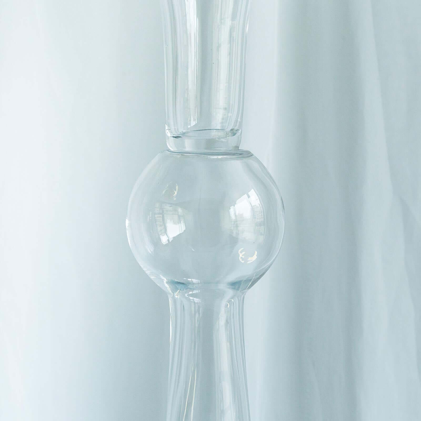 4-Pack Glass Trumpet Vases Reversible Latour Design Clear - Classy Wedding Table Flower Centerpieces 24"