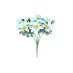 4 Bushes 11" Light Blue Artificial Silk Daisy Flower Bouquet Branches