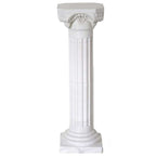 4 Pack 34" White Height Adjustable Empirical Roman Inspired Pedestal Column Plant Stand - PVC