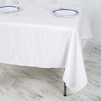 Polyester 70"x70" Table Overlay Square Tablecloth White - Wrinkle-Resistant & Durable Table Cover for Events