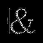 12 Pack | 1.5" Clear Rhinestone Monogram Letter Jewel Sticker Self Adhesive DIY Diamond Decor - and