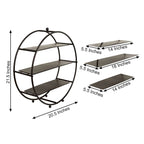 3-Tier Metal Round Cupcake Stand Matte Black - Stylish Dessert Holder Appetizer Display for Modern Weddings Dessert Buffets & Celebrations 21"