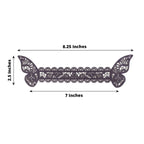 12-Pack Paper Napkin Rings Laser Cut Butterfly Purple Shimmery - Decorative Serviette Holders