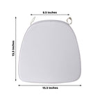 Chiavari Chair Cushion with 1.5" Thick Memory Foam and Ties Silver - Stylish Removable Cover for Comfort