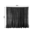 20ftx10ft Black Metallic Shimmer Tinsel Event Curtain Drapes, Backdrop Event Panel