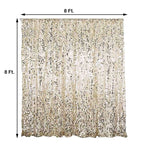 8ftx8ft Champagne Big Payette Sequin Event Curtain Drapes, Backdrop Event Panel
