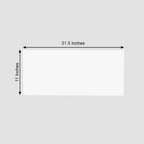 2-Pack Acrylic Plexiglass Sheets Rectangular Side Plates White - Protective Film Coating 32"x11"