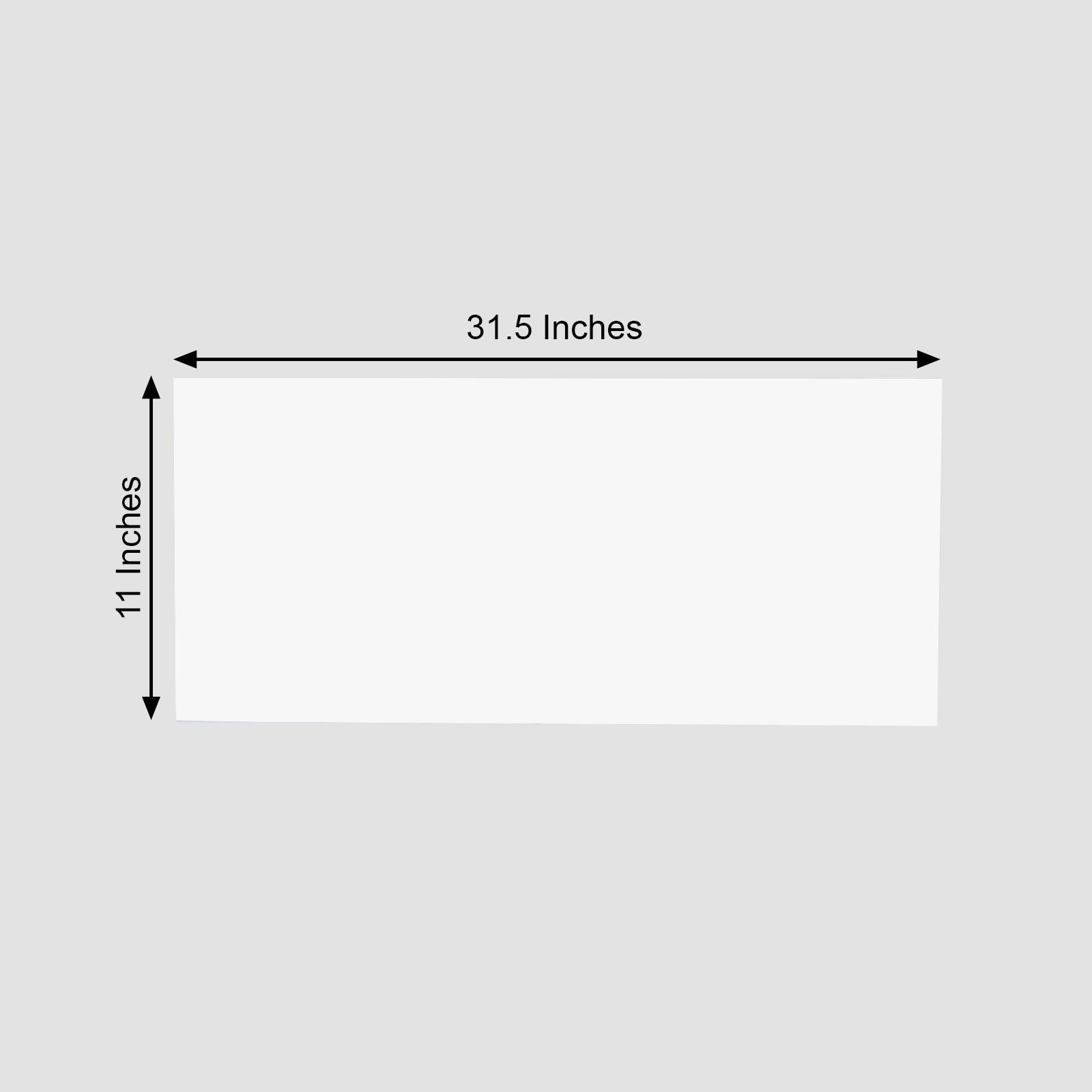 2-Pack Acrylic Plexiglass Sheets Rectangular Side Plates White - Protective Film Coating 32"x11"