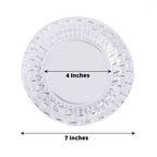 10-Pack Dessert Plates Basketweave Rim Design Clear - Plastic Disposable Salad Plates for Parties 7"